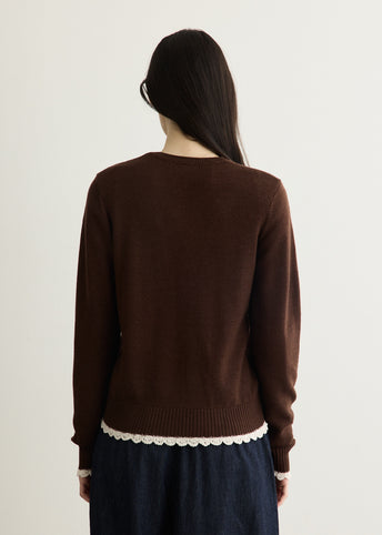 Lace Wool Crewneck