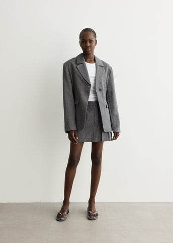 Mouline Suiting Mini Skirt