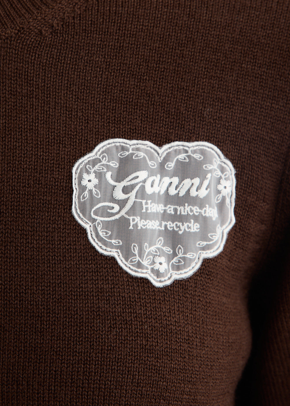 Lace Wool Crewneck