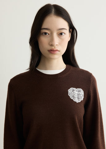 Lace Wool Crewneck