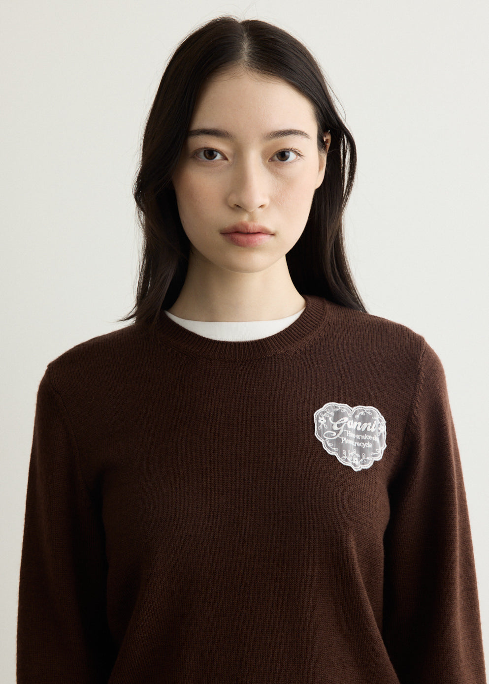 Lace Wool Crewneck