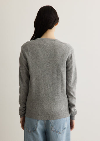 Pink Heart Round Neck Cardigan