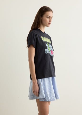 Basic Cotton Jersey Neon Puppy T-shirt