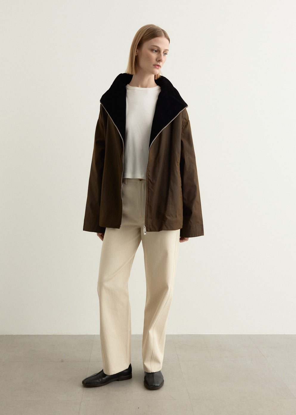 Zipped Funnel Jacket