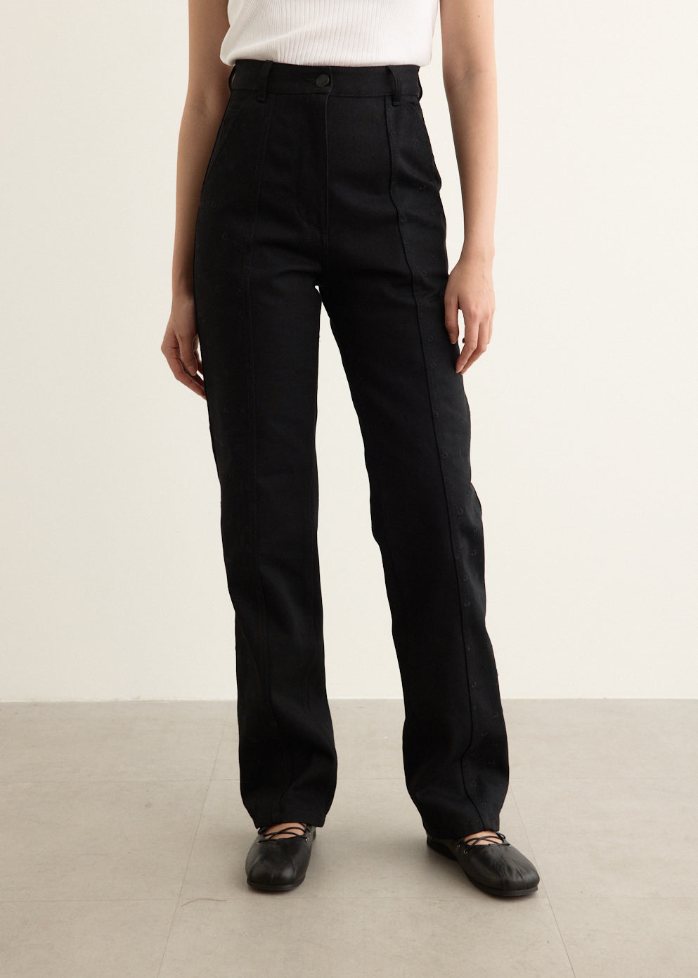 Bliss Embroidered Denim Trousers