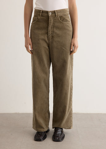 Pigment Dye Finx Corduroy Wide 5P Pants