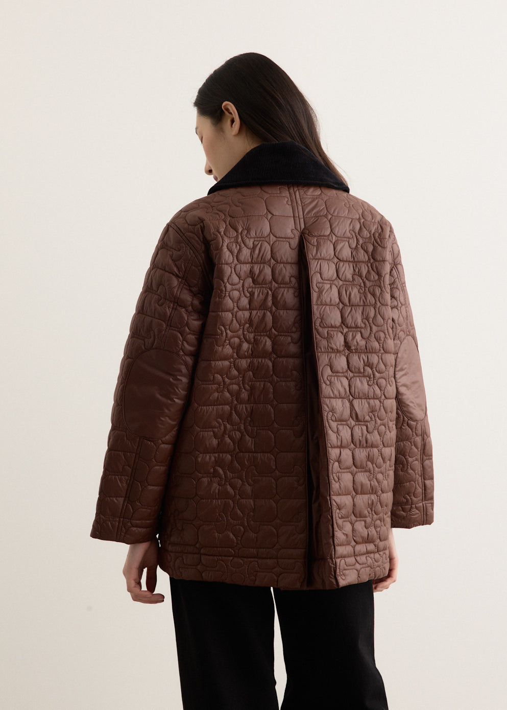 Shiny Quilt Midi Jacket