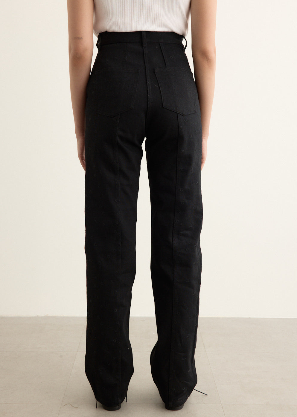 Bliss Embroidered Denim Trousers