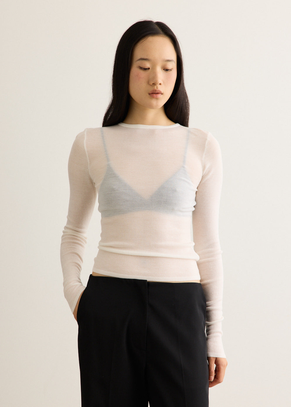 Superfine Merino Wool Long Sleeve Top