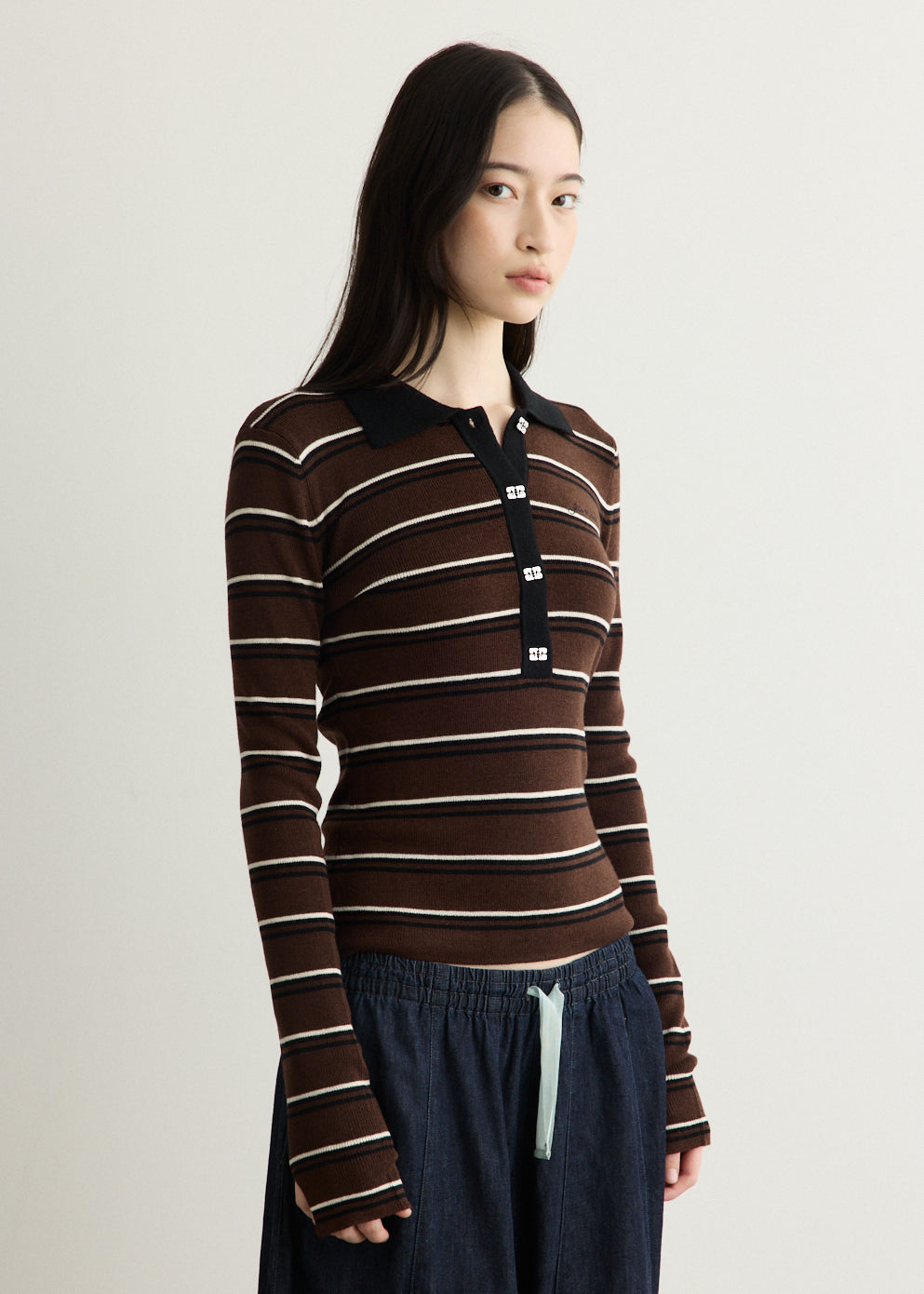 Mini Ribbed Merino Polo