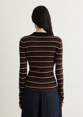 Mini Ribbed Merino Polo