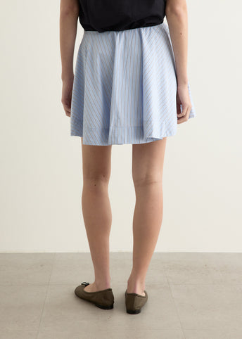 Stripe Cotton Mini Circle Skirt