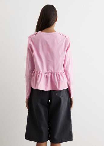 Tie String Peplum Blouse