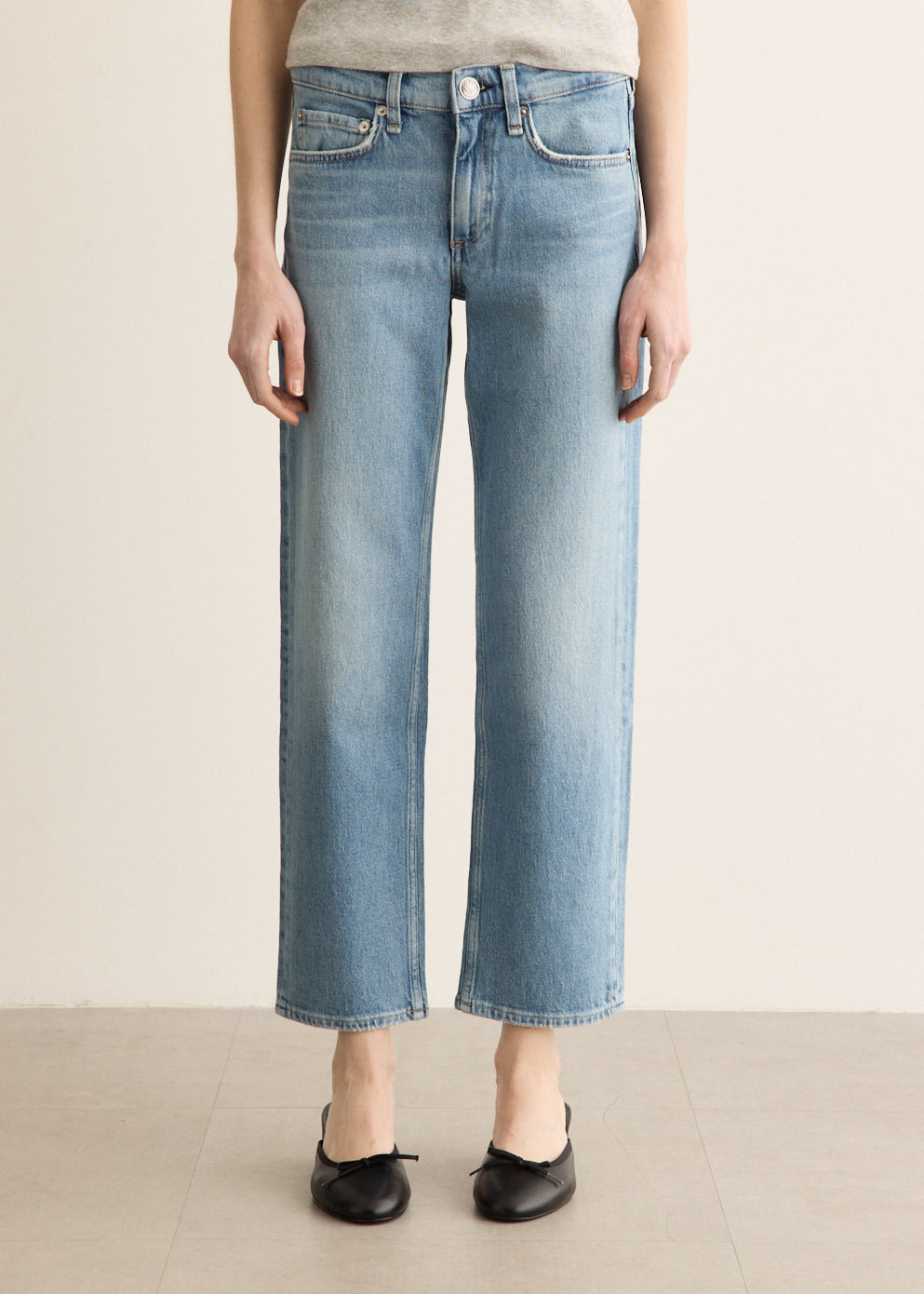 Harlow Low-Rise Ankle Straight Leg Jeans