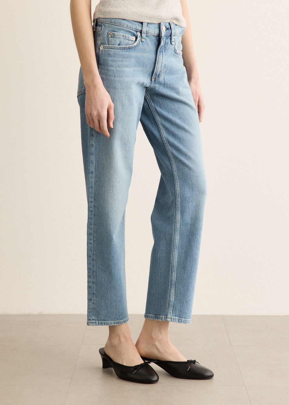 Harlow Low-Rise Ankle Straight Leg Jeans