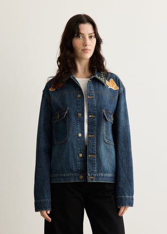 Papillon Emb. Jean Jacket - 12oz Denim