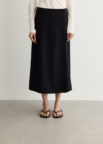 Savile Pleated Pinstripe Skirt