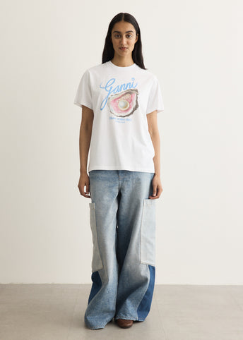 Basic Cotton Jersey Oyster T-shirt