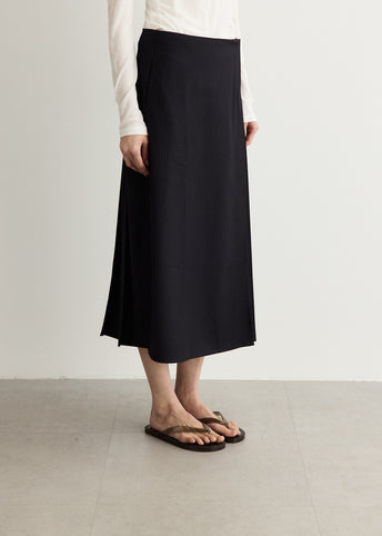 Savile Pleated Pinstripe Skirt