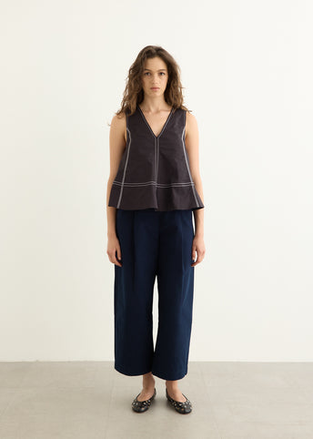 Stretch Cotton A-line Top