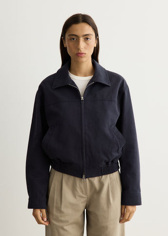 Unisex Collared Blouson Jacket