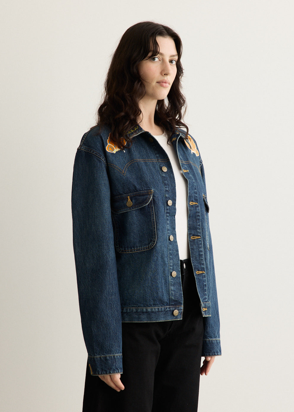 Papillon Emb. Jean Jacket - 12oz Denim