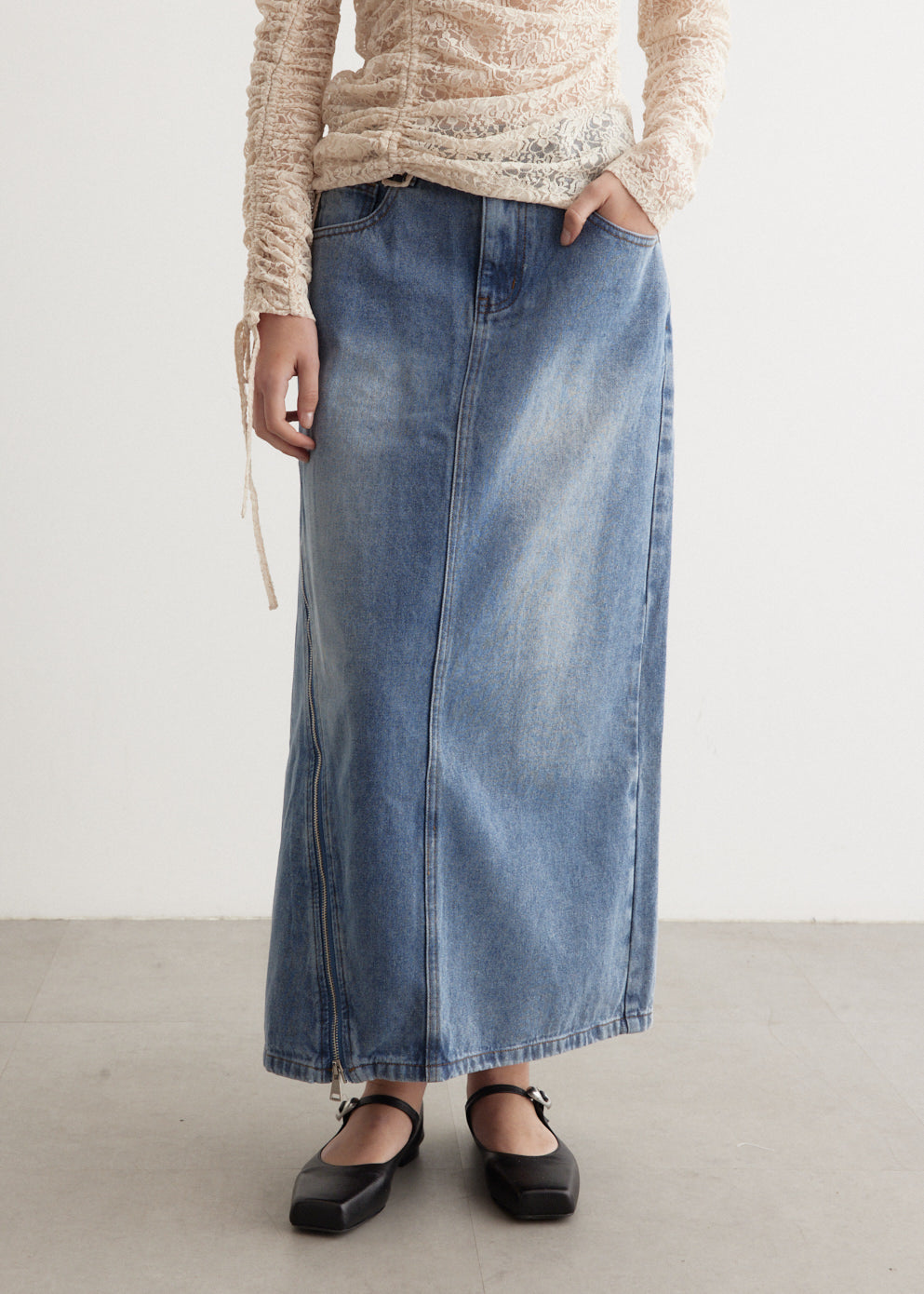 Wynn Hamlyn - Zipper Denim Skirt - Skirt,Specials : American Fashion Style Bags On Sale Wynn Hamlyn - Zipper Denim Skirt - Skirt,Specials : American Fashion Style Bags On Sale