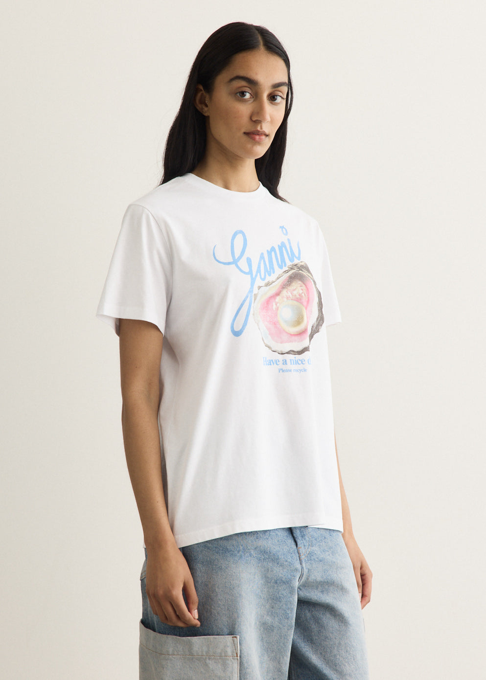Basic Cotton Jersey Oyster T-shirt