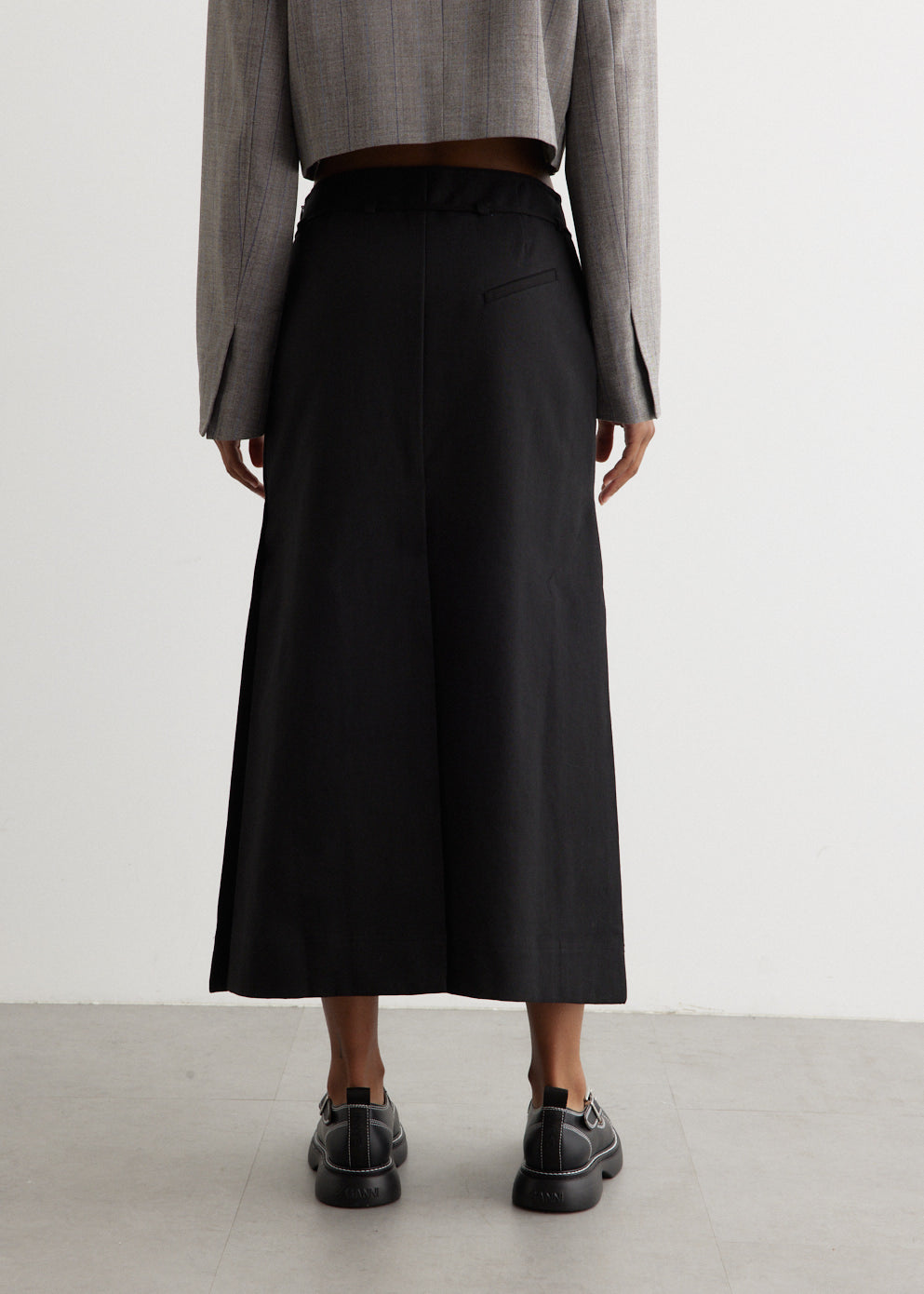 Suiting Maxi Slit Skirt
