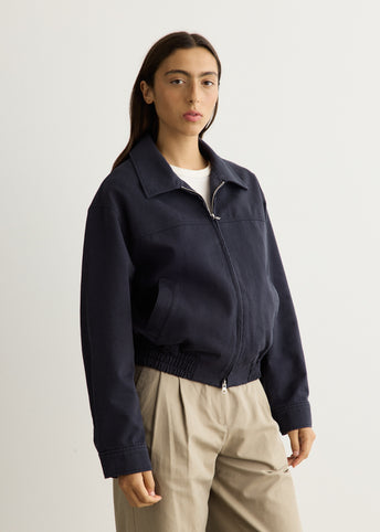 Unisex Collared Blouson Jacket