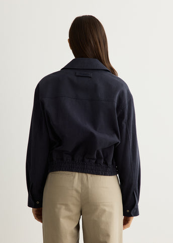 Unisex Collared Blouson Jacket