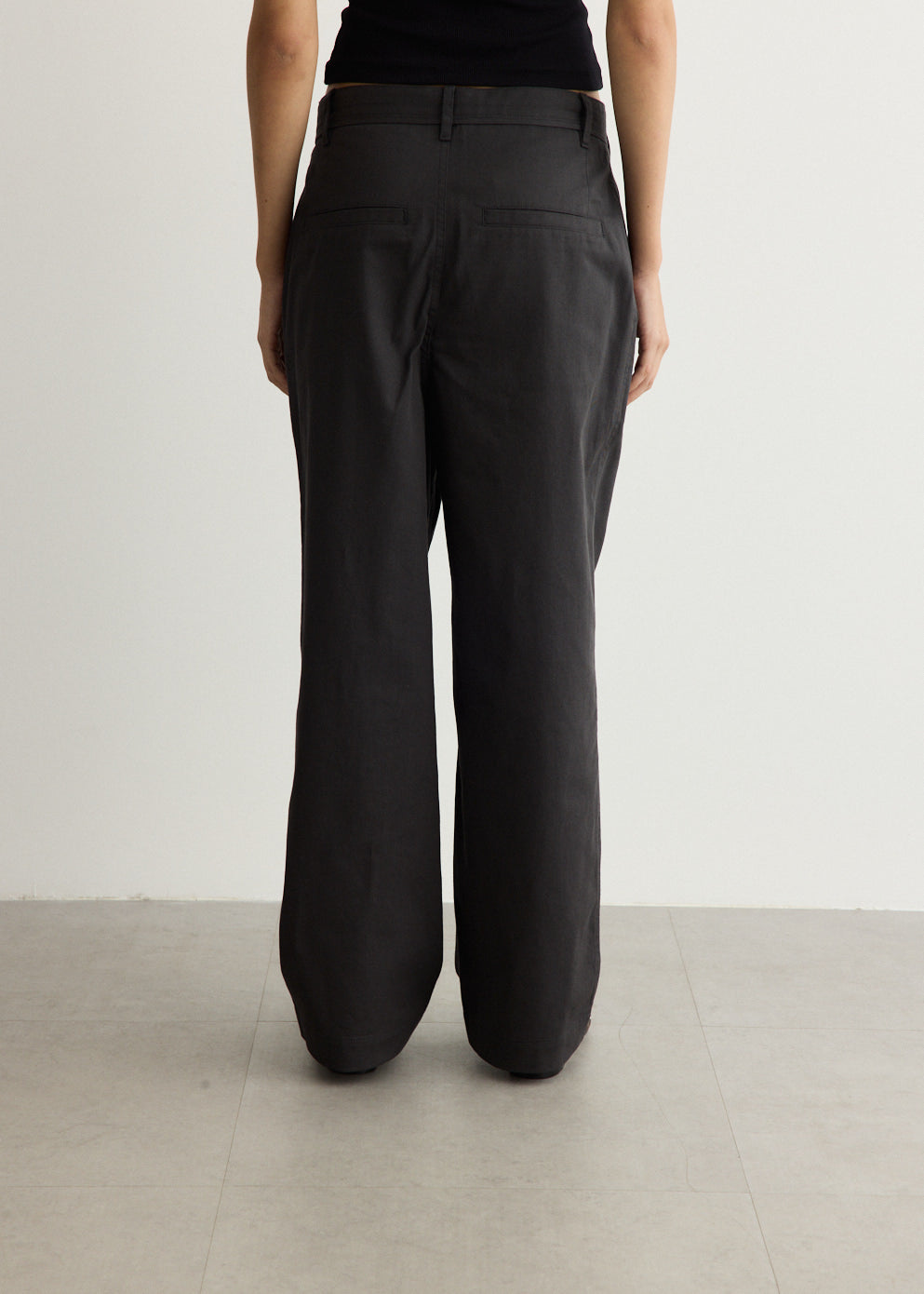 Drawstring Washed Cotton Pants