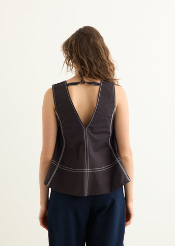 Stretch Cotton A-line Top