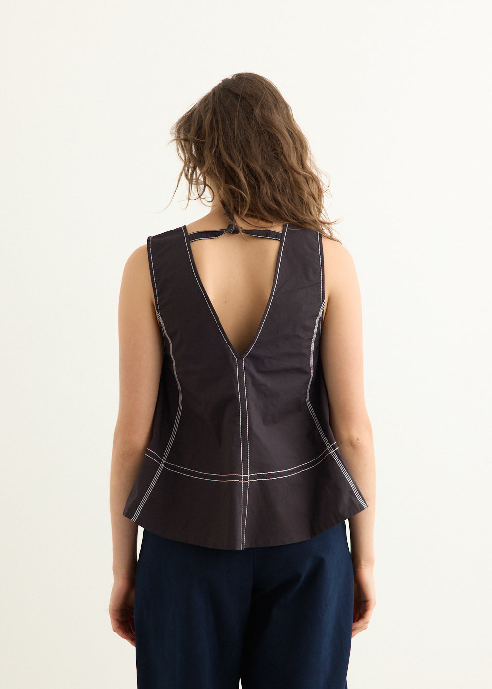 Stretch Cotton A-line Top