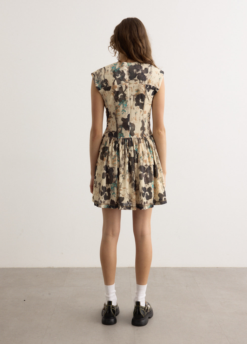 knee length dresses for ladies Printed Marl Mesh Corset Mini Dress