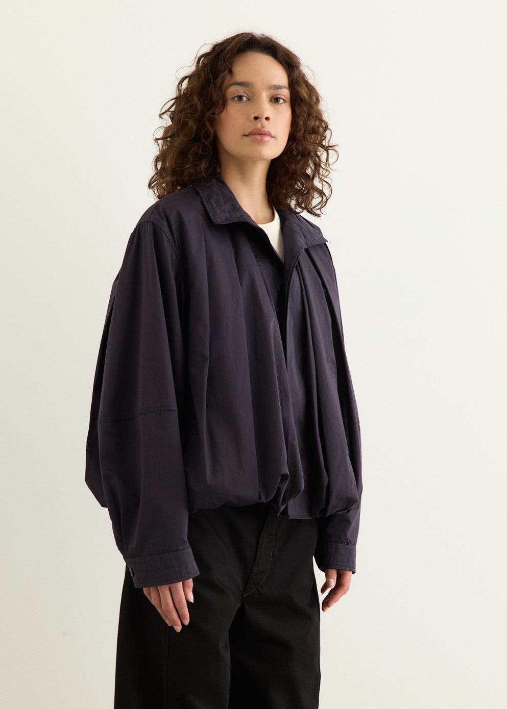 Soft Pleated Blouson