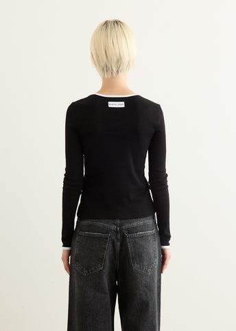 Moon Logo Jersey Long Sleeve T-Shirt