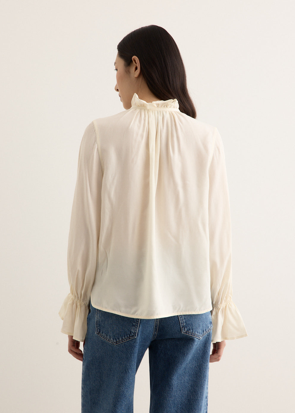 Fluid Cupro Tie String Shirt