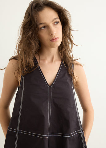 Stretch Cotton A-line Top