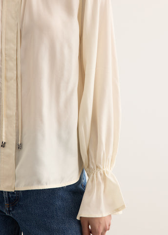 Fluid Cupro Tie String Shirt