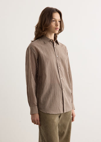 トップス AIRY LIGHT COTTON CHECK BIG SHIRT 4 SPORTIVO [Airy light cotton check big shirt green gingham]