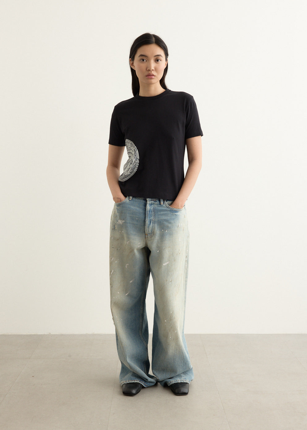 Stretch Cotton Jersey Baby T-Shirt