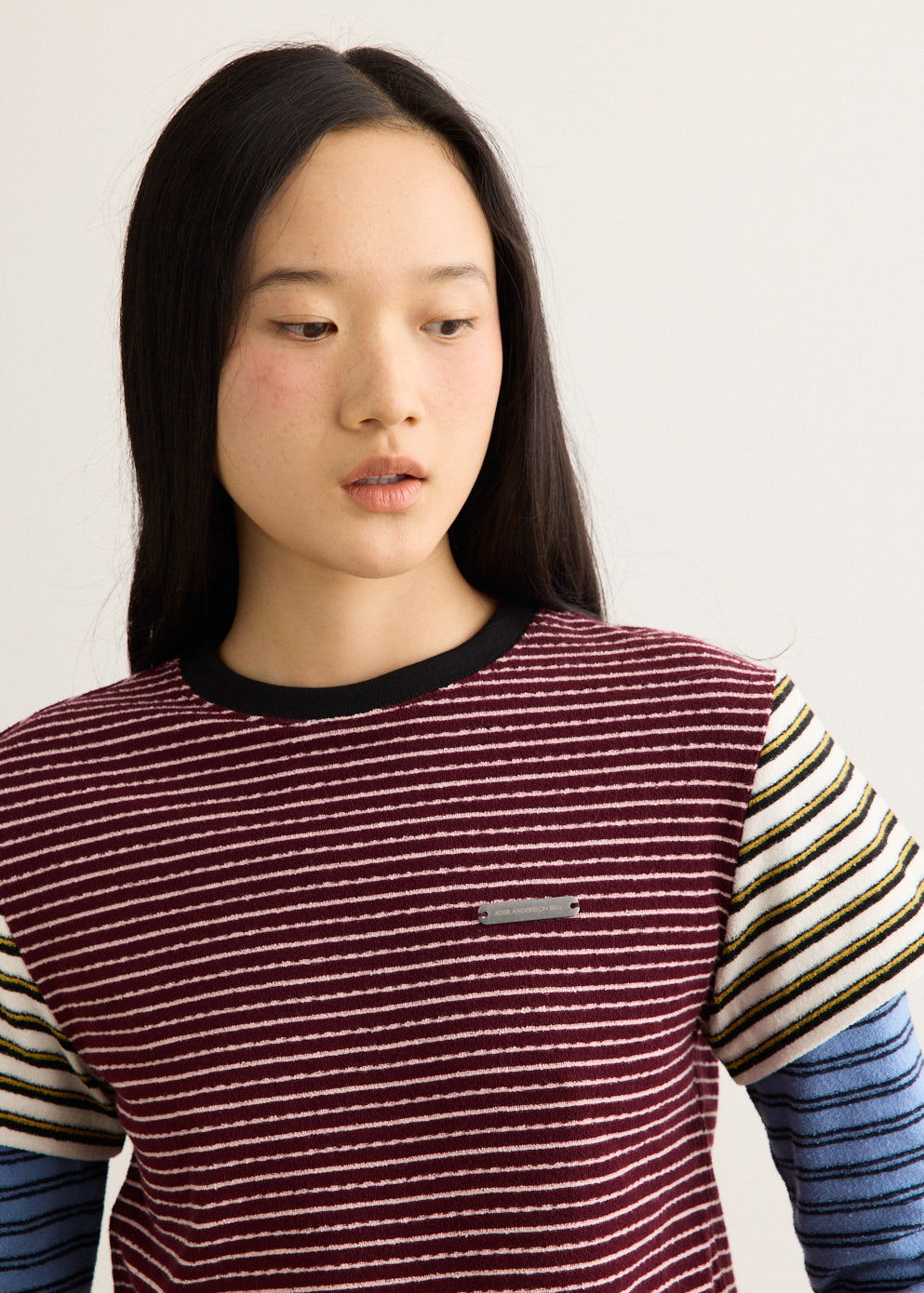 Terry Multi Stripe Long Sleeve T-Shirt