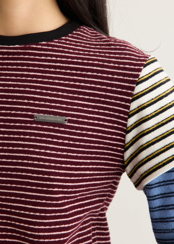 Terry Multi Stripe Long Sleeve T-Shirt