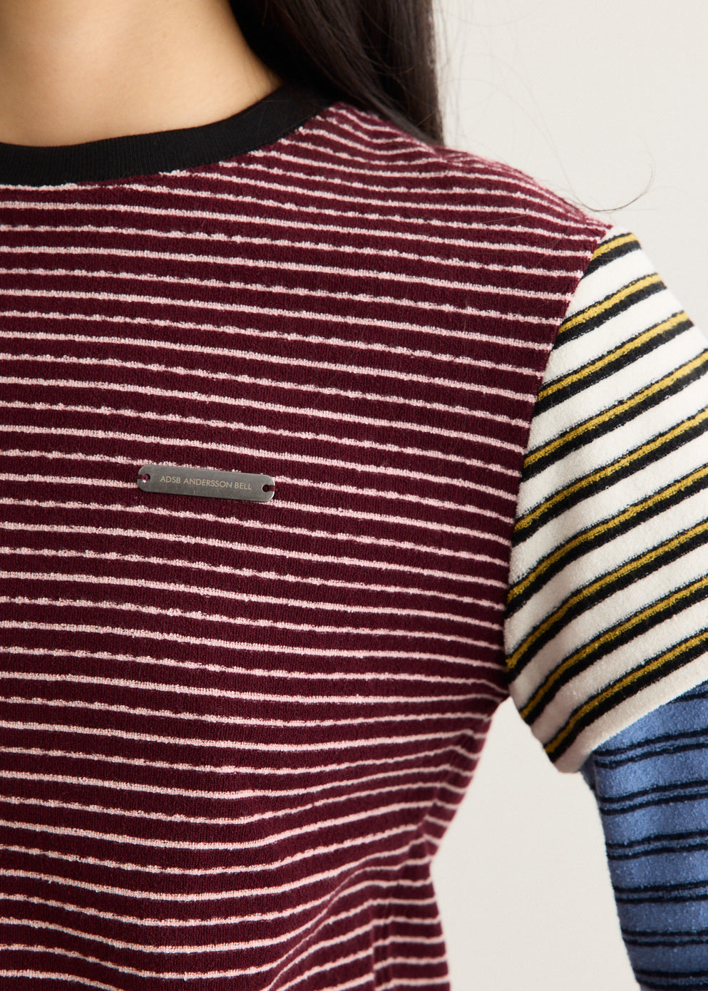 Terry Multi Stripe Long Sleeve T-Shirt