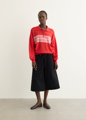 Incu Exclusive Multi Stripe Pique Knit Top