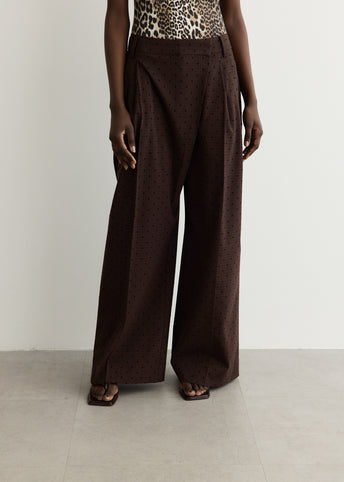 Flock Check Cross-Over Trousers