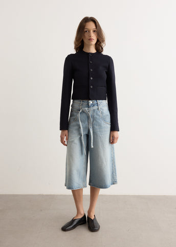 High Density Wool Twill Short Jacket