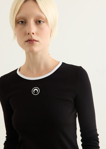 Moon Logo Jersey Long Sleeve T-Shirt