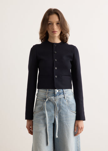 High Density Wool Twill Short Jacket